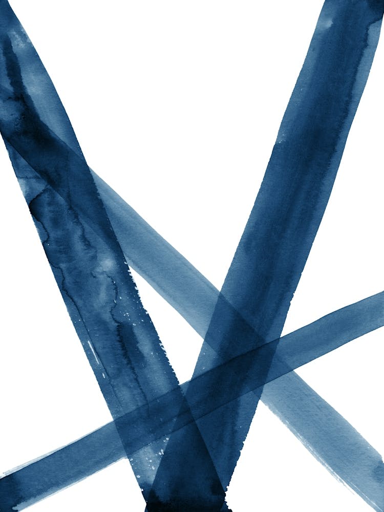 Blue Watercolor Lines 2