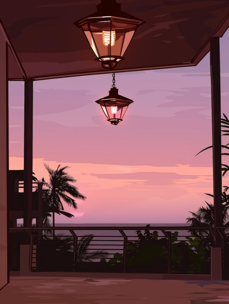 Sunset On The Porch