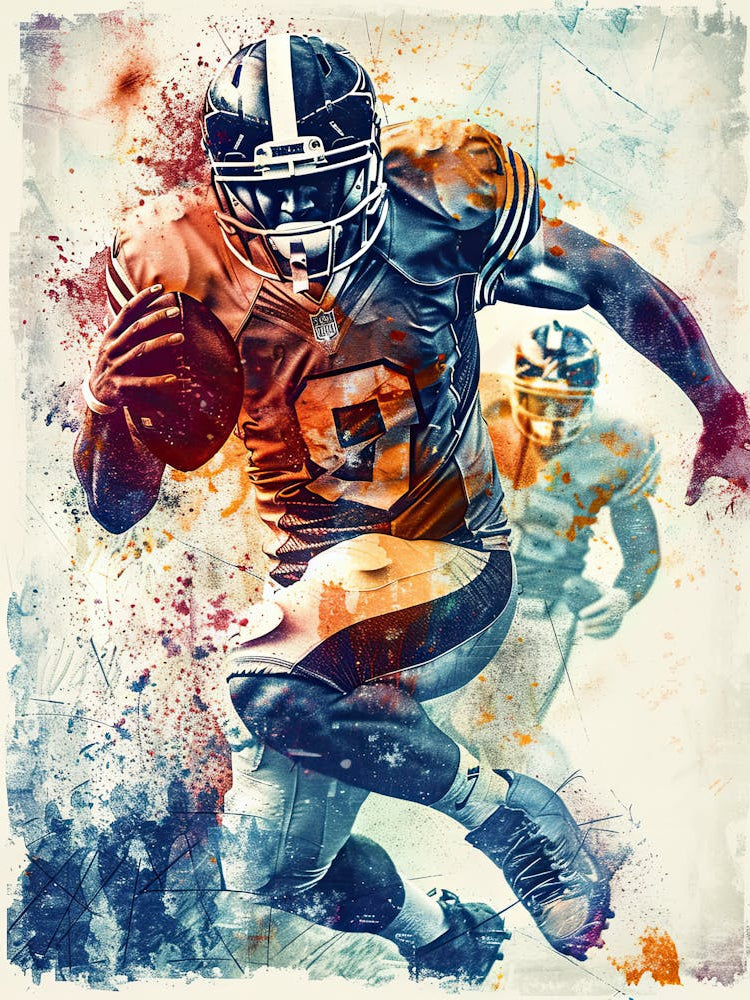 Football Player Running