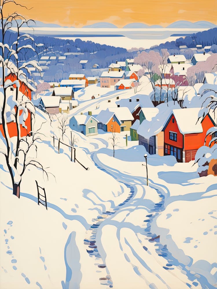 Winter Snow Lillehammer   Norway Snow Illustration 1
