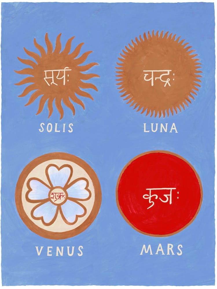 Solis Luna Venus Mars In Blue