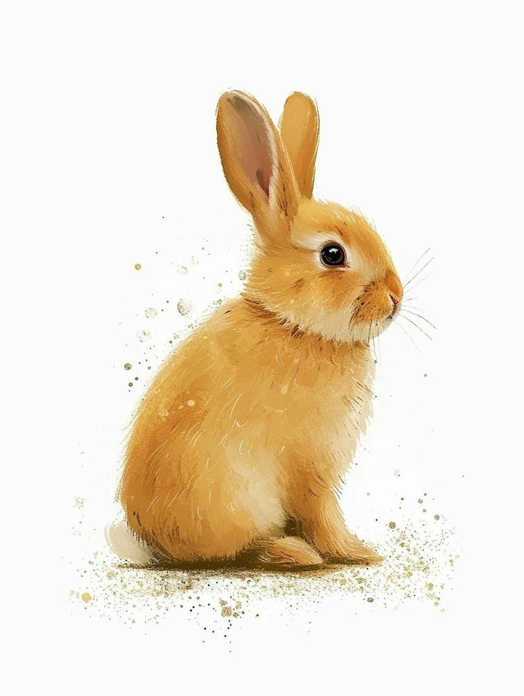 Netherland Dwarf Rabbit Nursery Illustration 3