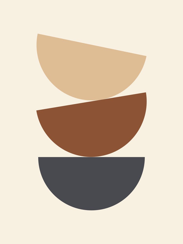 Mid Century Semi Circles Pattern