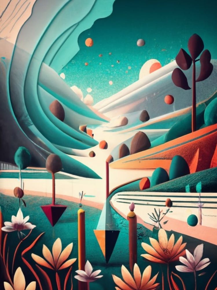 Landscape With Flowers