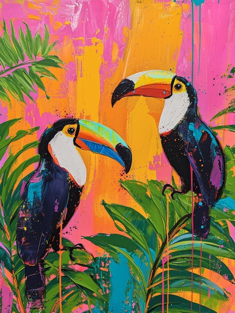 Colourful Toucan Brushstrokes 3