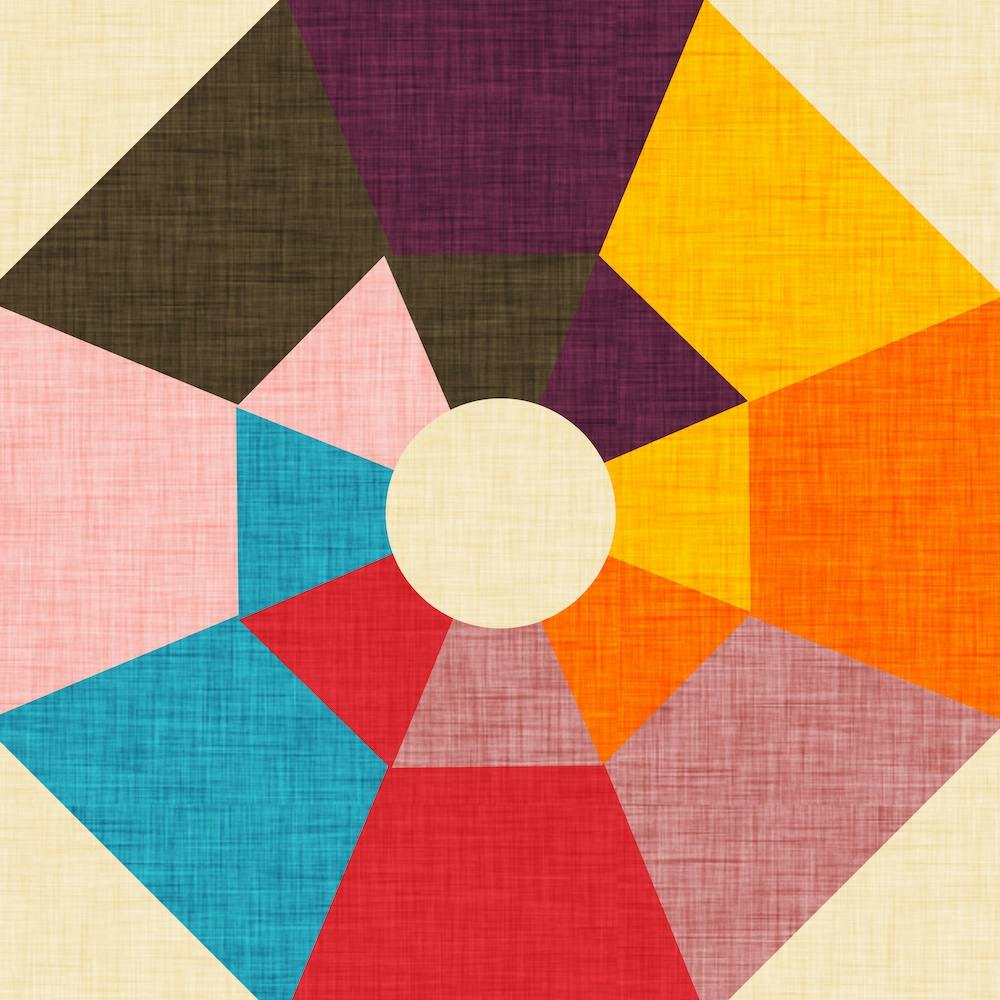Carré de couleurs rétro