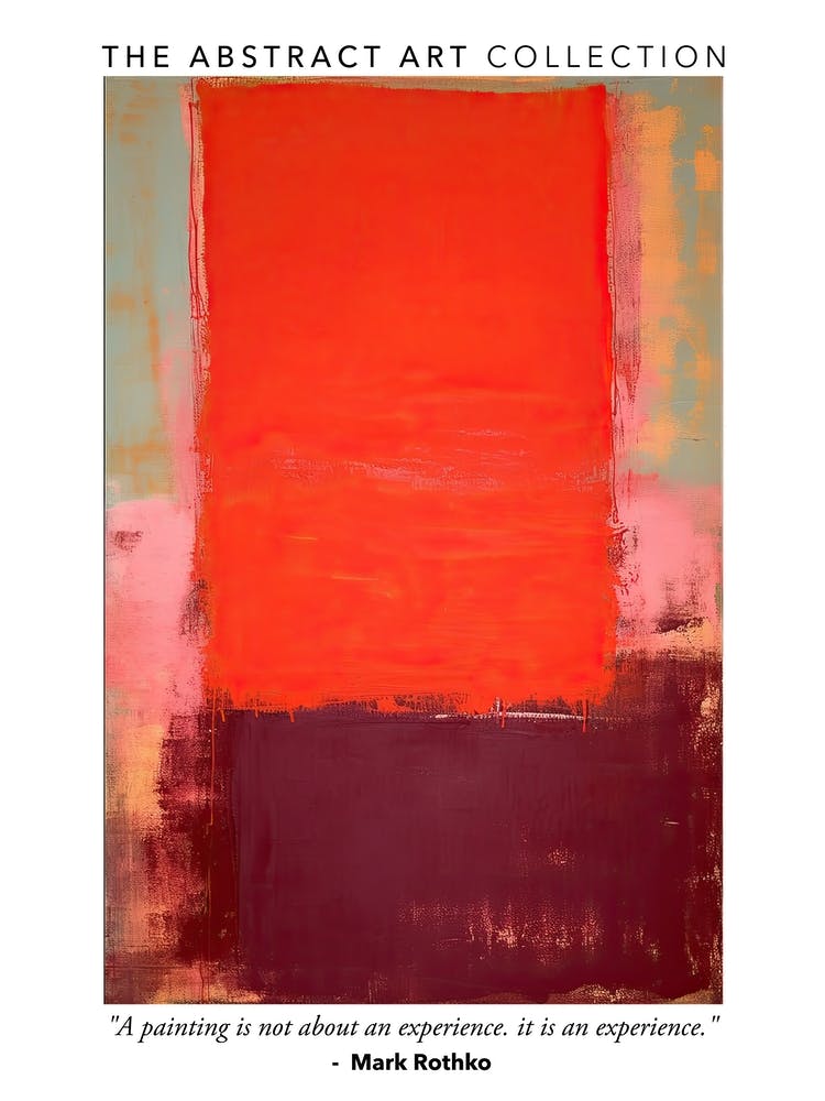 Red Tones Abstract Rothko Quote 1 Exhibition Poster