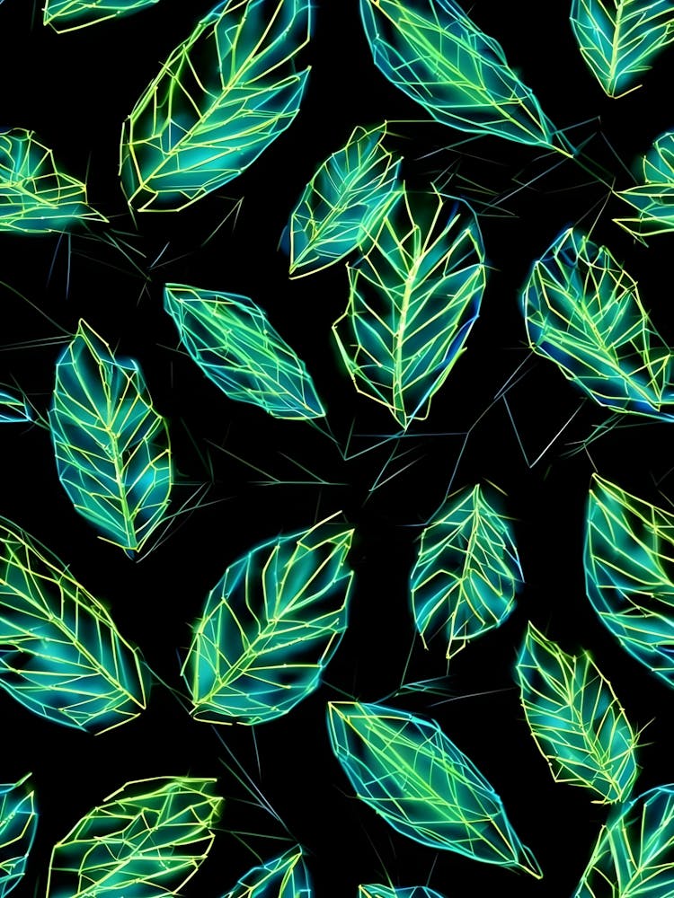Futuristic Foliage Design A Pattern