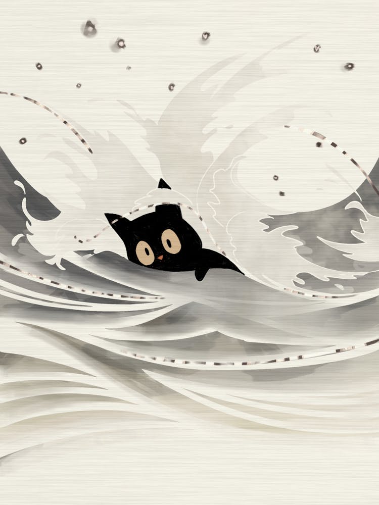 Cat In The Wave