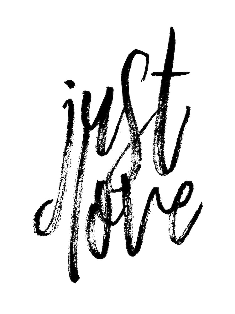 Just Love Minimalist typography