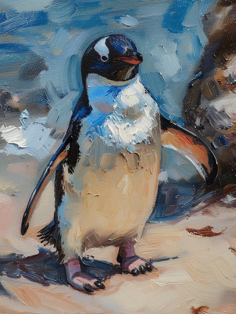 Adlie Penguin Phillip Island The Penguin Parade Oil Painting 3