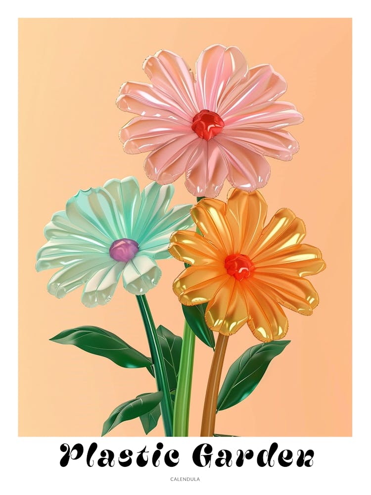 Traumhafte aufblasbare Blumen Poster Calendula 2