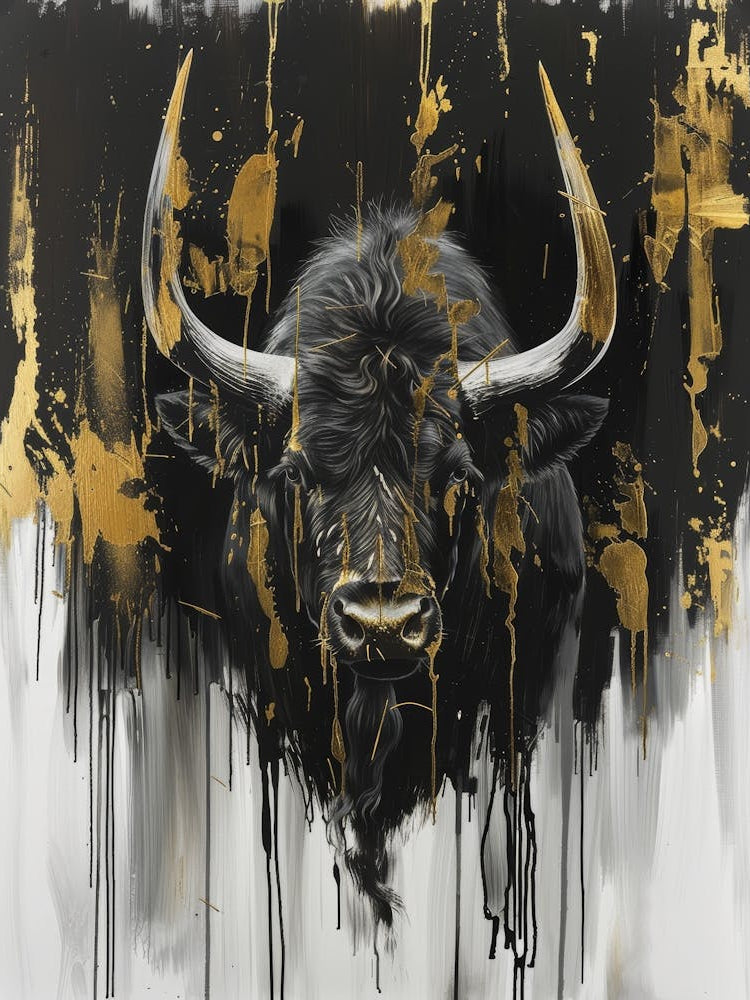 Bull Canvas Print 6