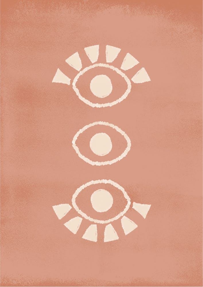 Abstract Eyes 2 Terracotta