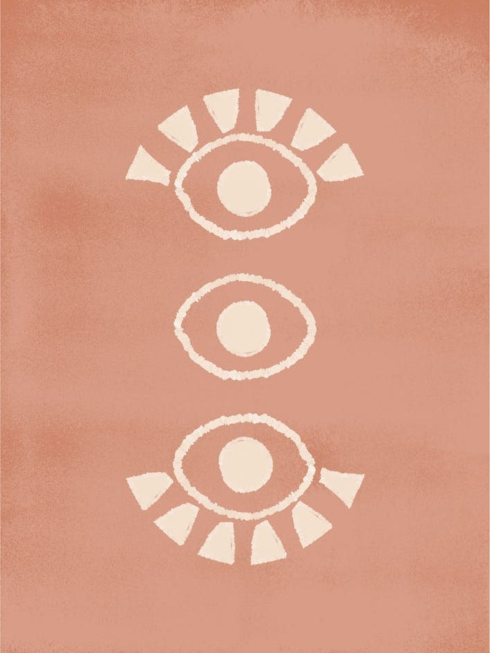 Abstract Eyes 2 Terracotta