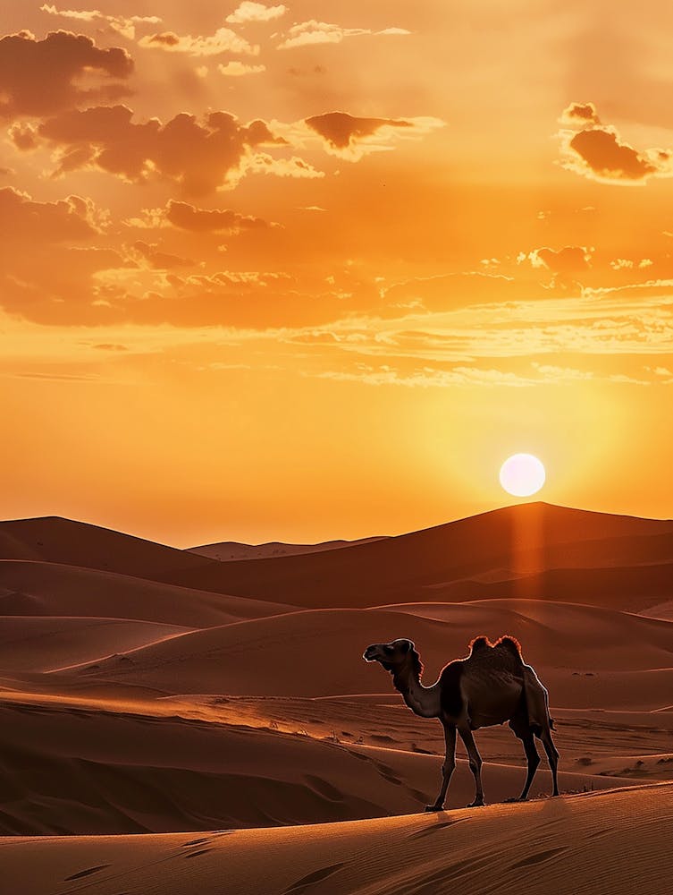 Camel In The Desert
