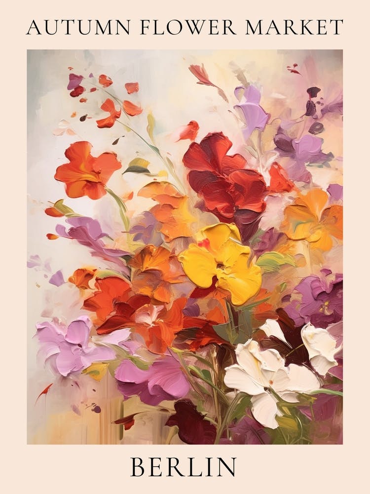 Autumn Flower Market Poster Berlin 2