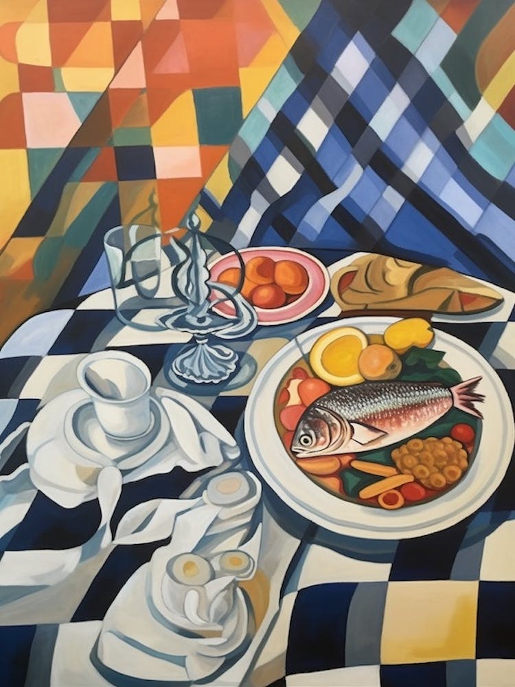 Zuppa Di Pesce Still Life Painting