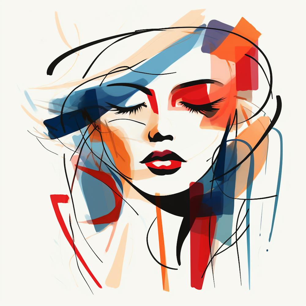 Abstract Of A Woman'S Face