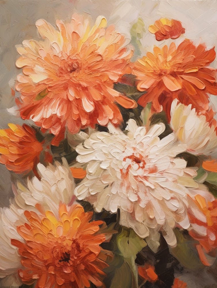 Fall Flower Painting Chrysanthemum 4