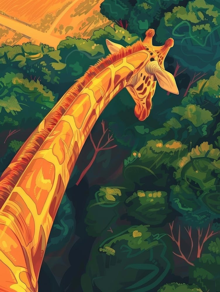 Giraffe In The Jungle 23