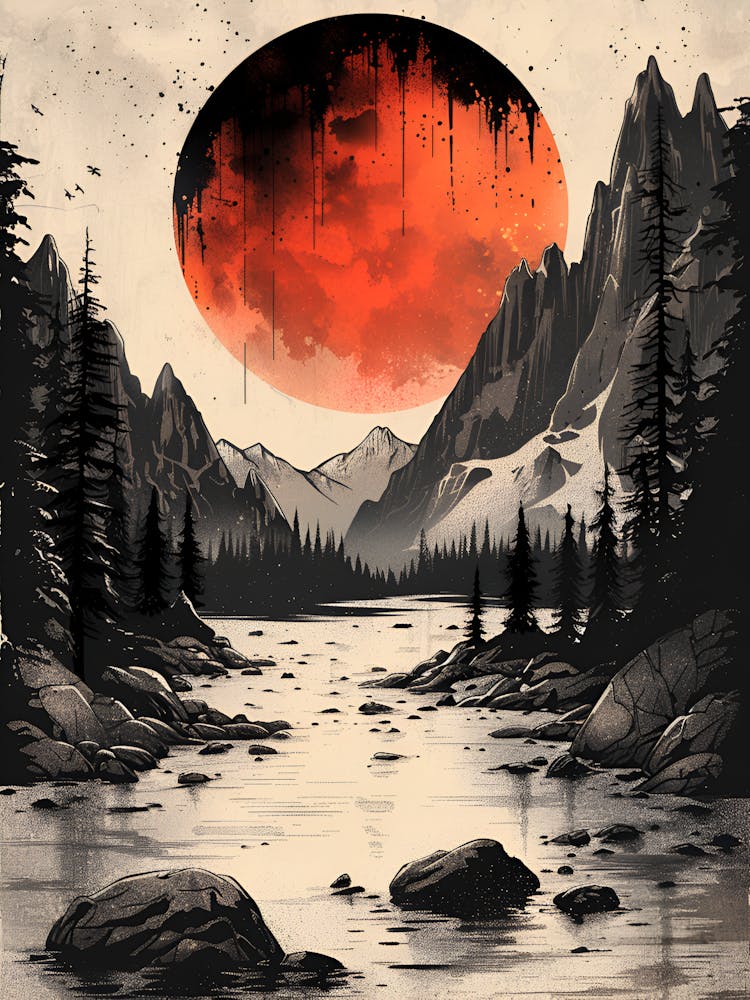 Sun Rises Over The Mountains