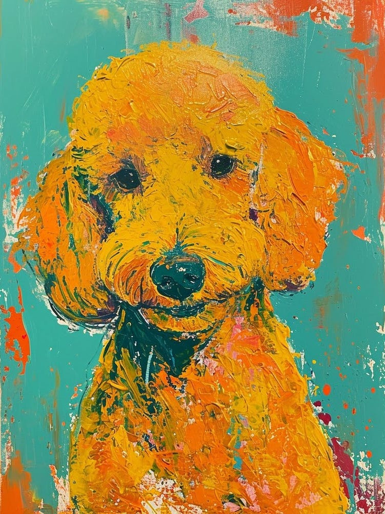 Poodle Acrylic Painting 9