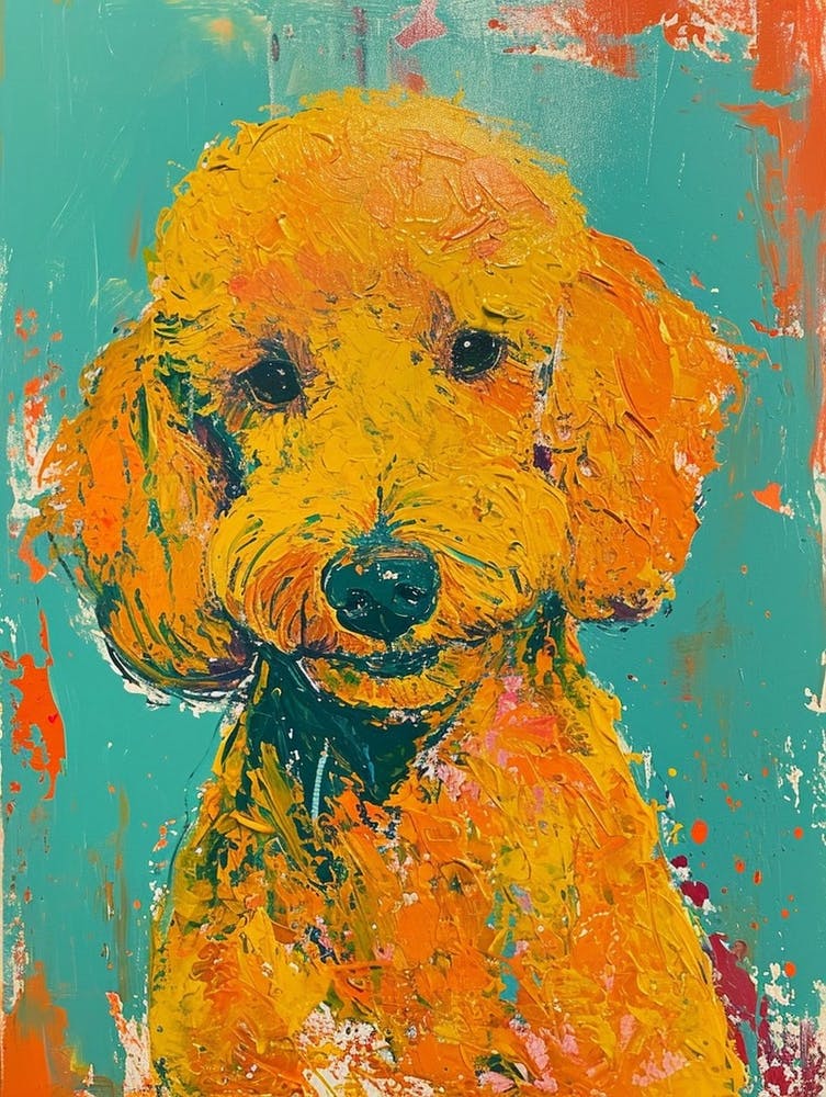Poodle Acrylic Painting 9