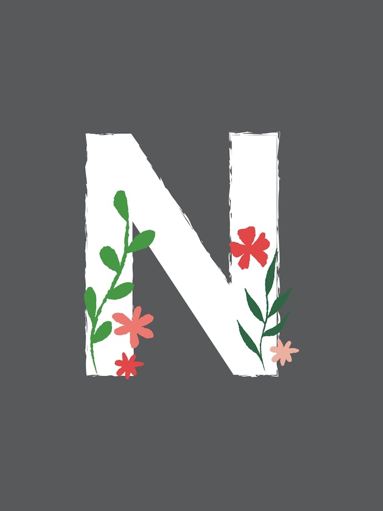 Bedroom Decor White Floral Letters 14