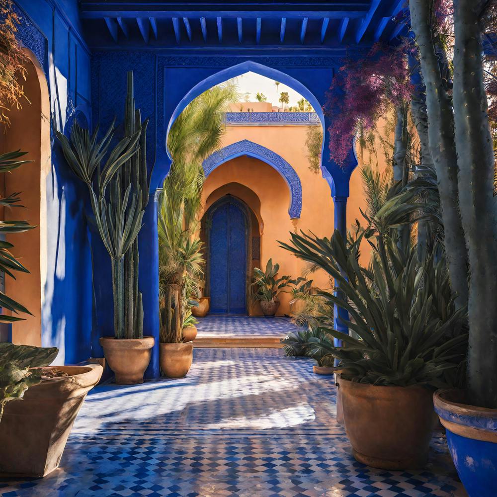 Blue Doorway In Morocco