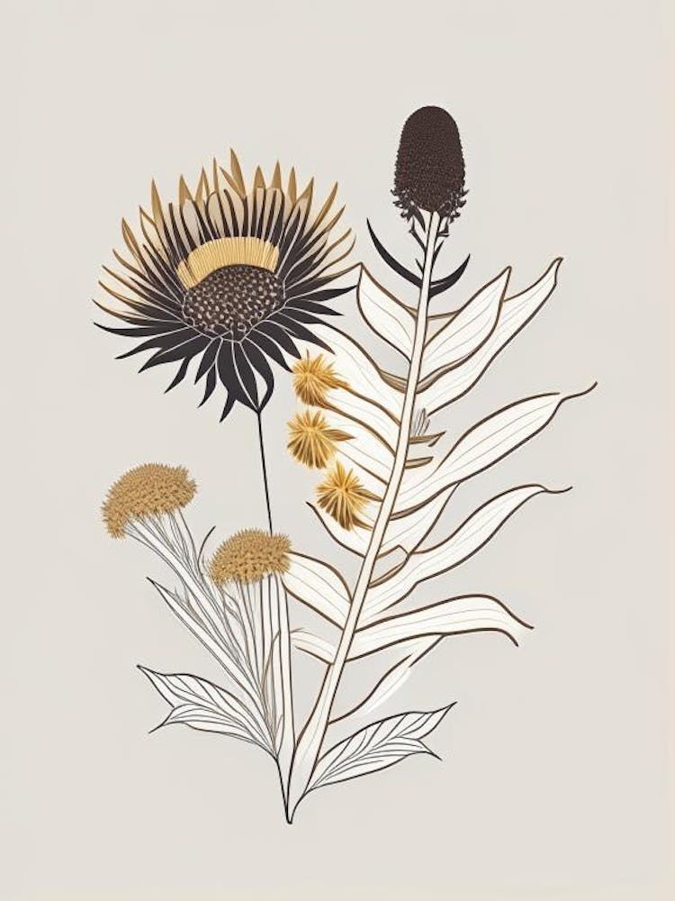 Elecampane Spices And Herbs Retro Minimal 1