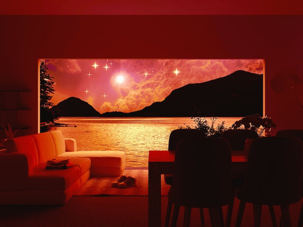 Fantasy Living Room Astronomy Scenery