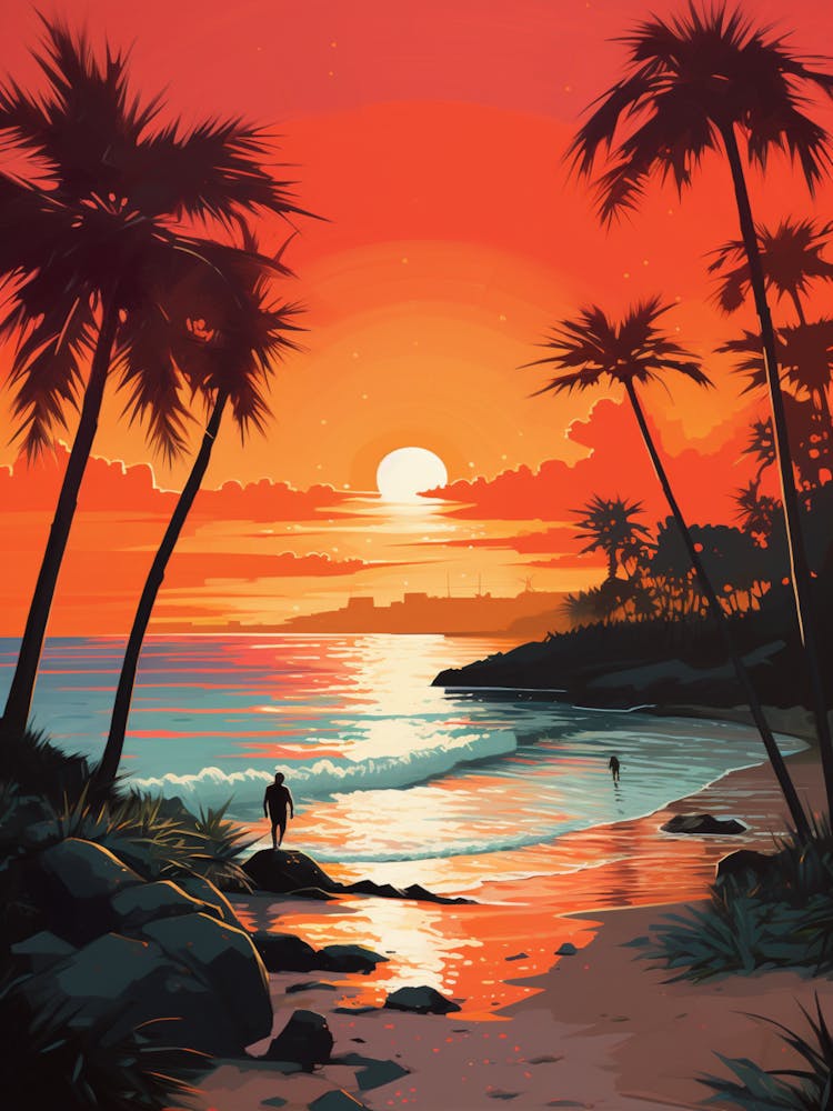 Sunkissed Painting Of Coogee Beach Sydney Australia 1