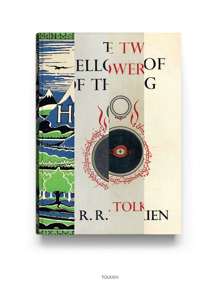 J.R.R Tolkien - Book Lover Abstract Print -First Edition Covers
