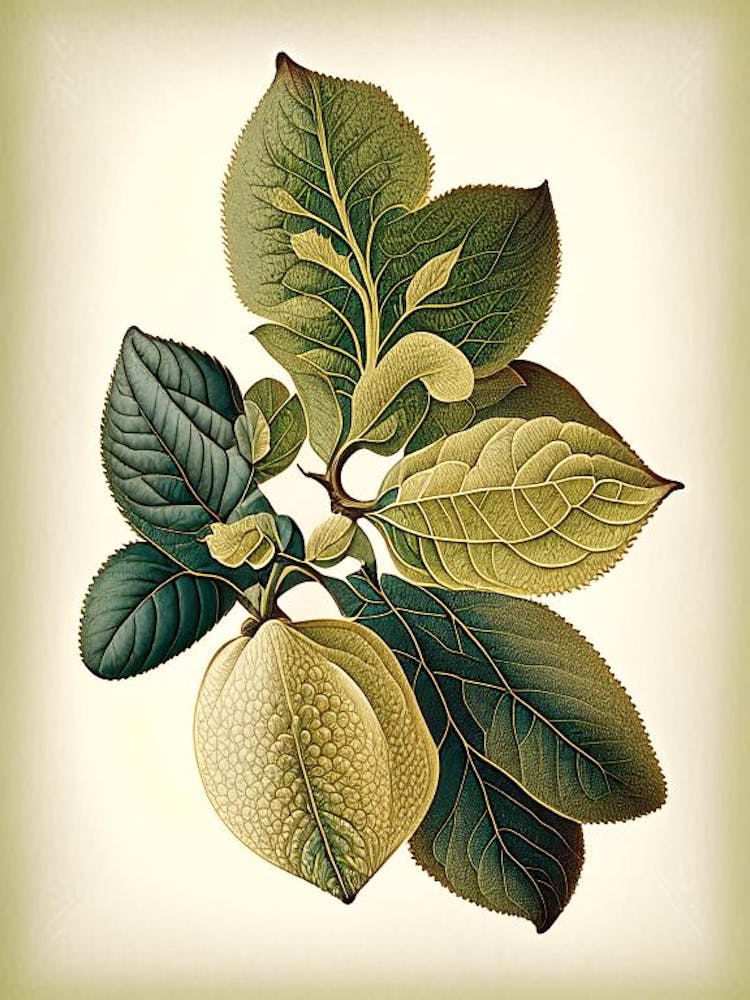 Quince Leaf Vintage Botanical 1