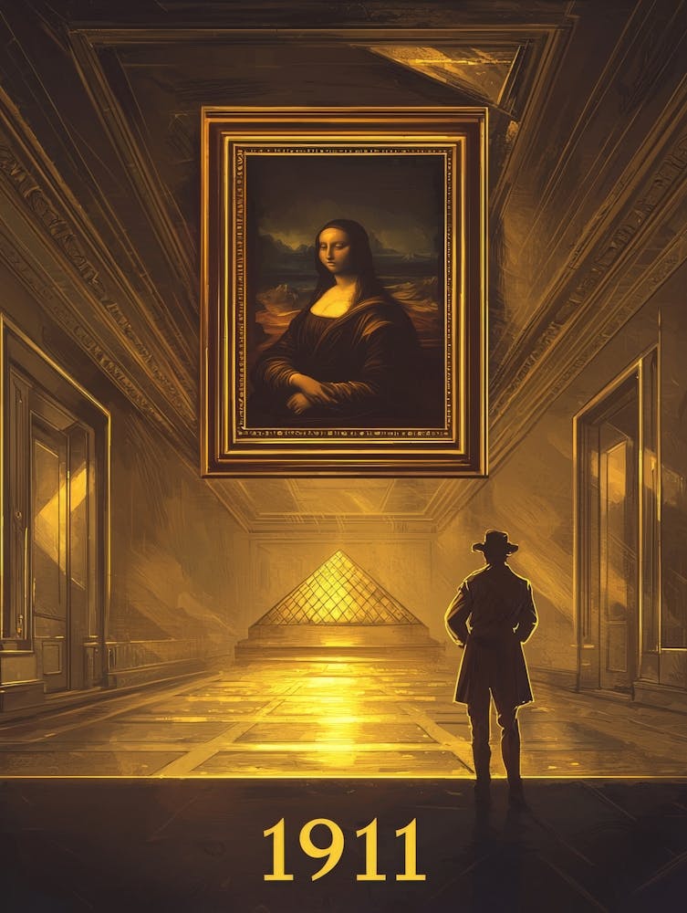 Aihrgdesign A Vintage Poster Inspired By The 1911 Theft Of Th E81e1ec1 2dba 4f32 9817 6a3ec616cfae 1