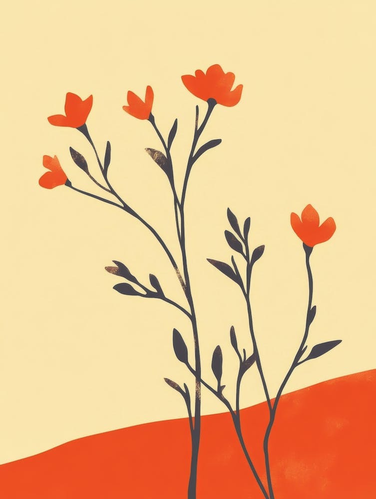 Blumen auf gelbem Hintergrund 2