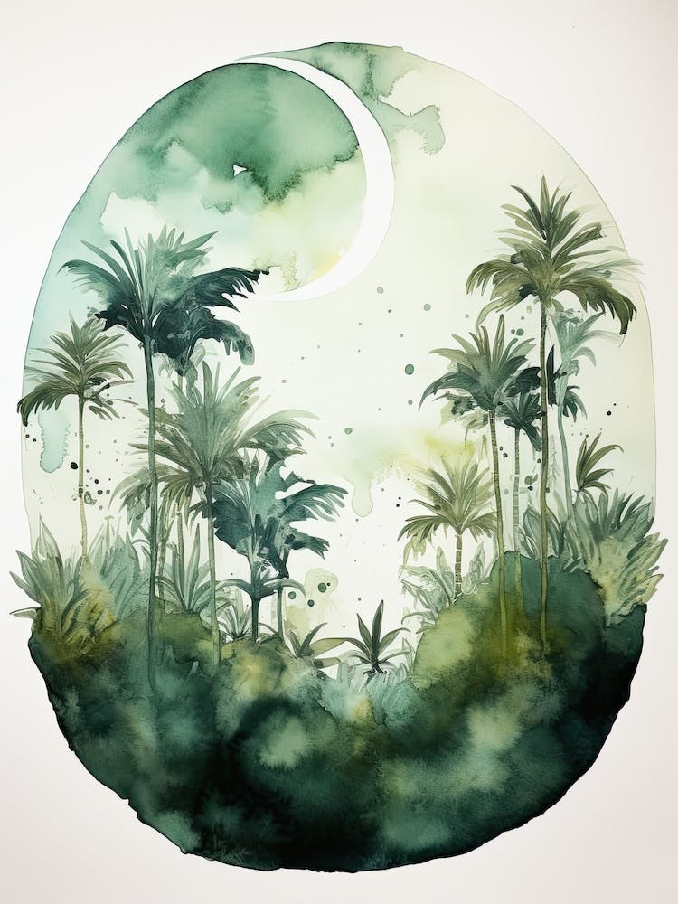 Watercolour Of Monteverde Cloud Forest   Costa Rica 0