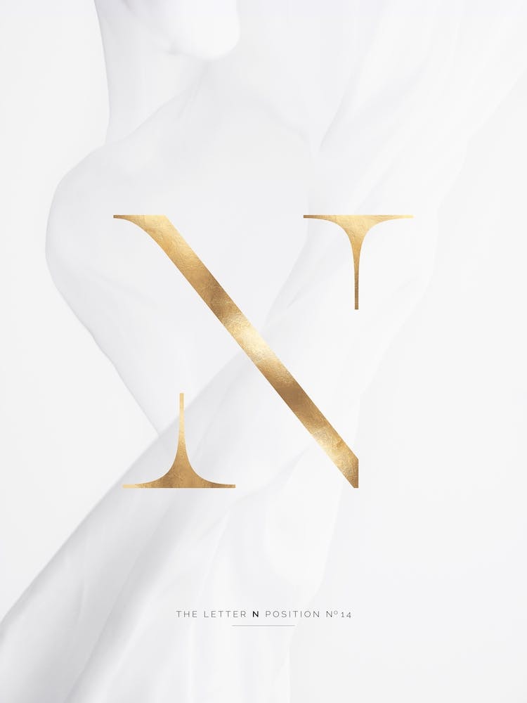 Letter N Gold