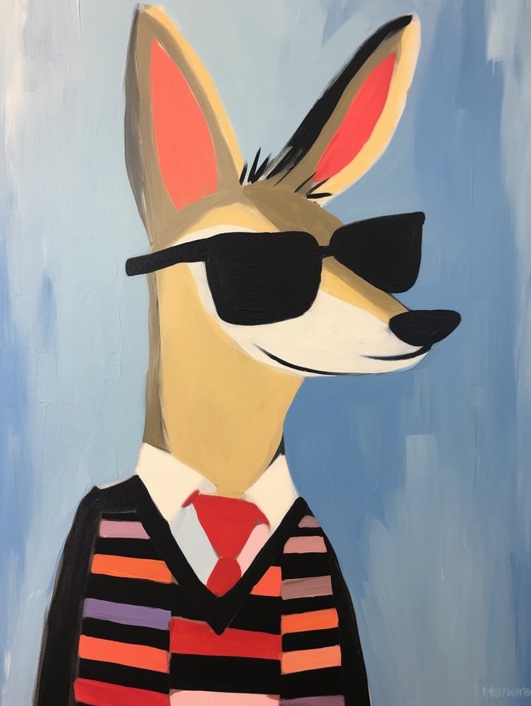 Little Coyote 2 Wearing Sunglasses
