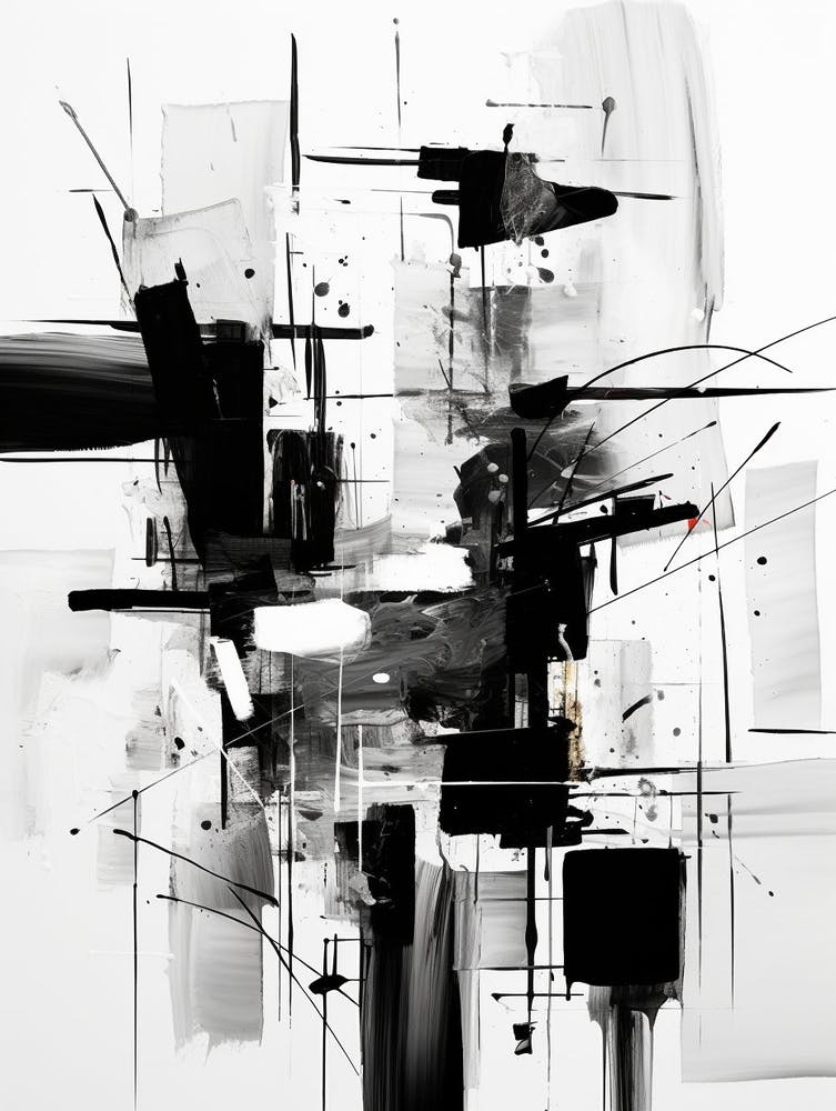 Curiosity Abstract Black And White 3