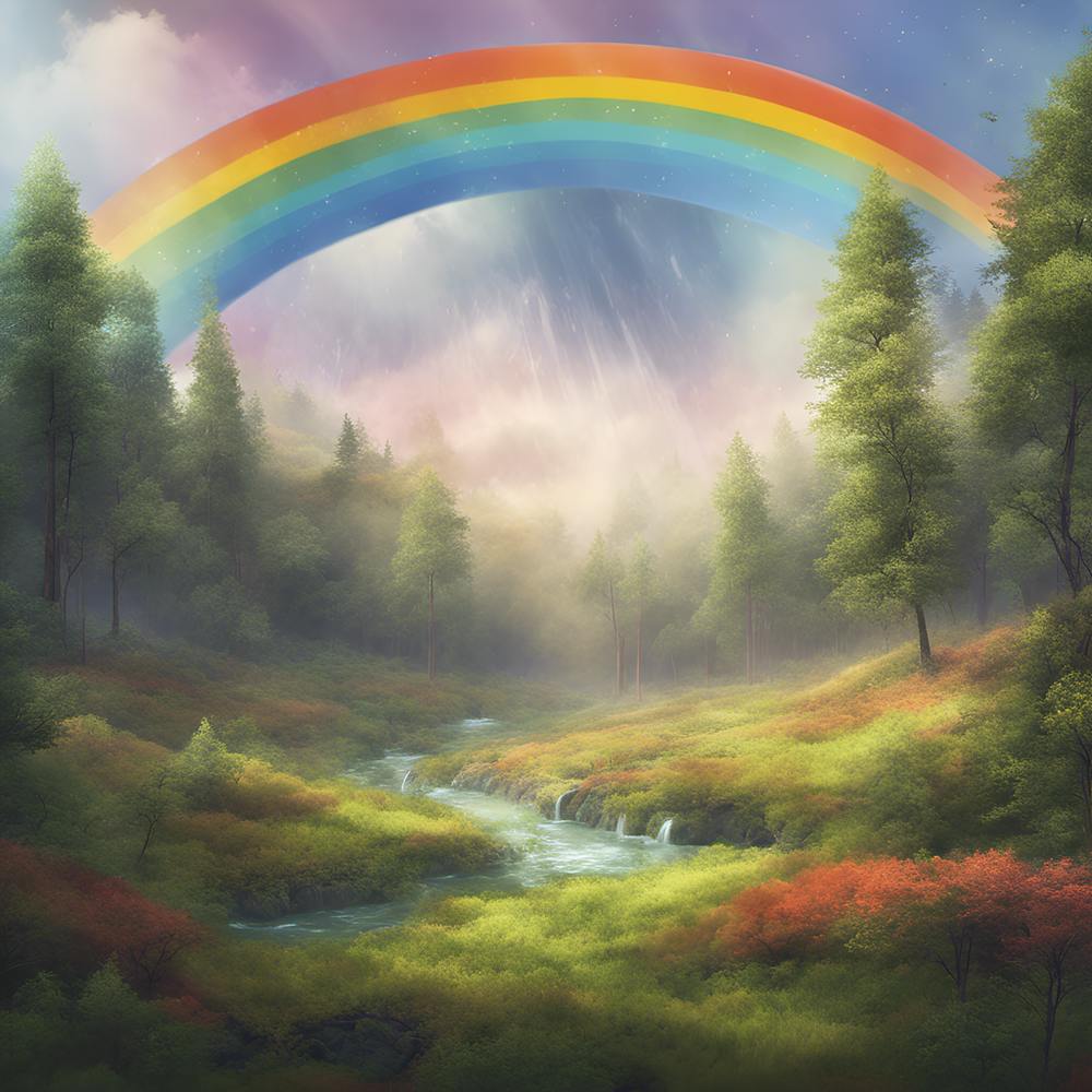Rainbow In The Forest