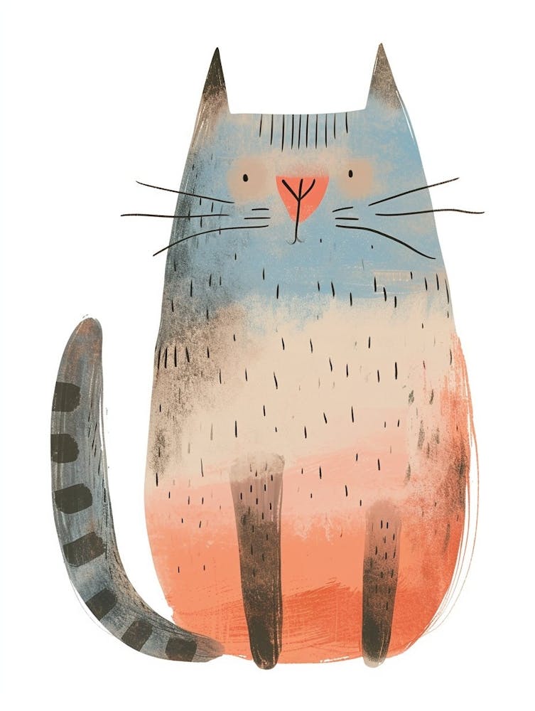 Korat Cat Clipart Illustration 2