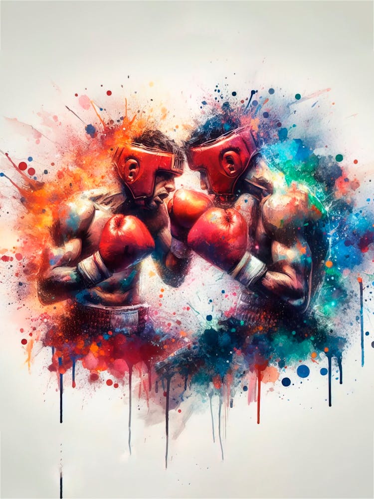 Two Boxers Fighting