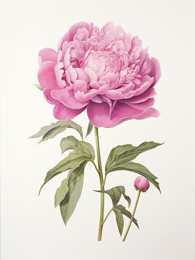 Peonies Flower Vintage Botanical 3