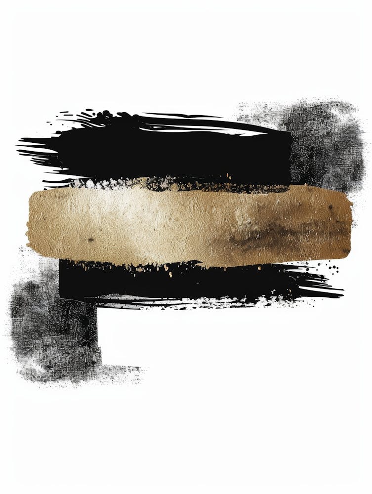 Gold und Schwarze Pinselstriche 16
