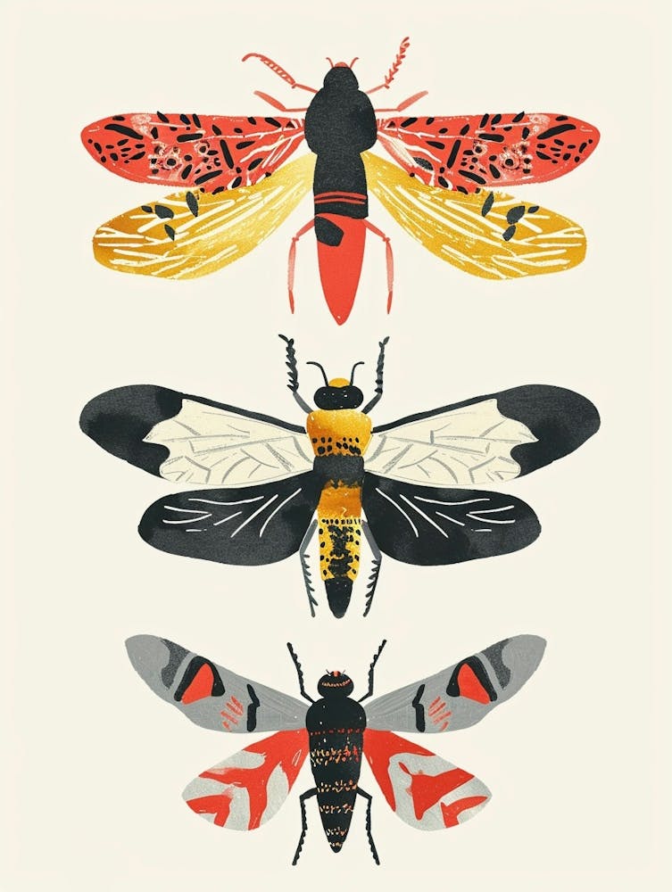 Colourful Insect Illustration Firefly 3