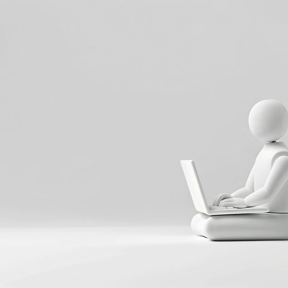 Man Using A Laptop