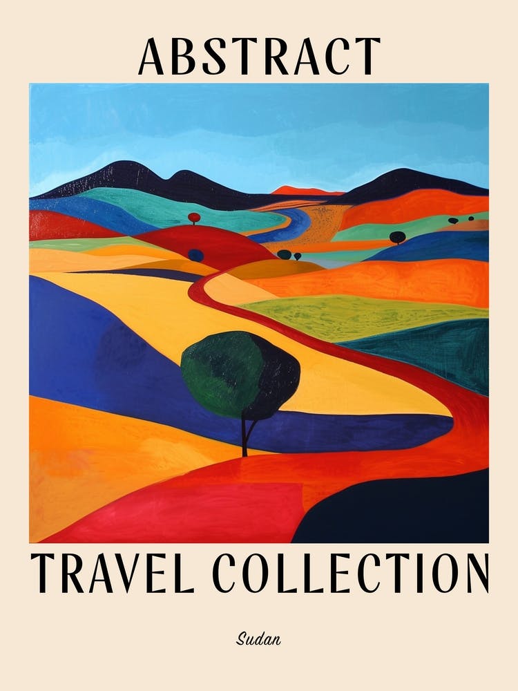 Abstract Travel Collection Poster Sudan 2