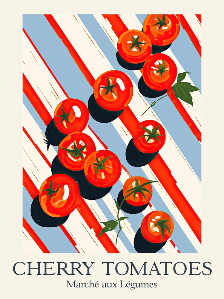Marche Aux Legumes Cherry Tomatoes Summer Illustration 6